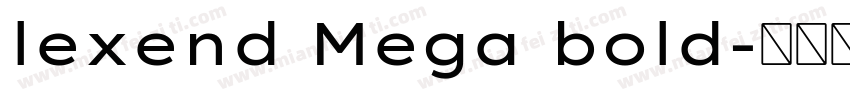 lexend Mega bold字体转换